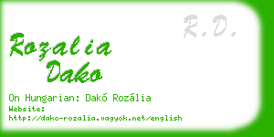 rozalia dako business card